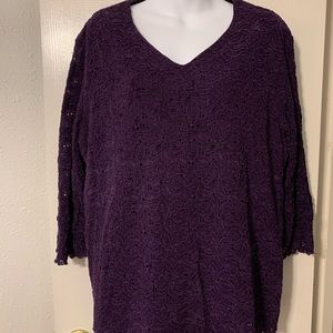 Woman’s 22/24W Dress Shirt Gently Used Purple